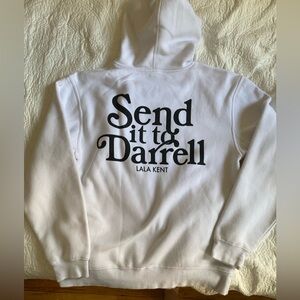 White Lala Kent Send It To Darrell Hoodie